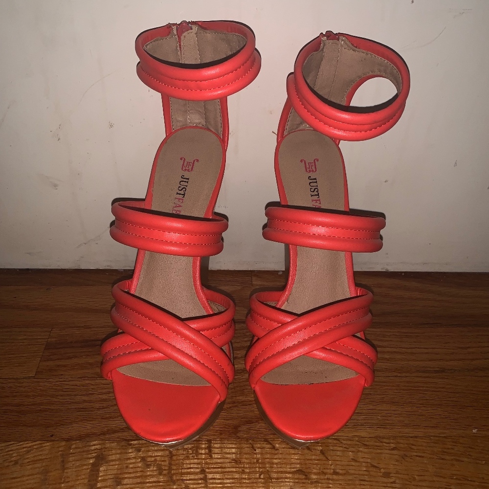 Coral Wedge Sandals